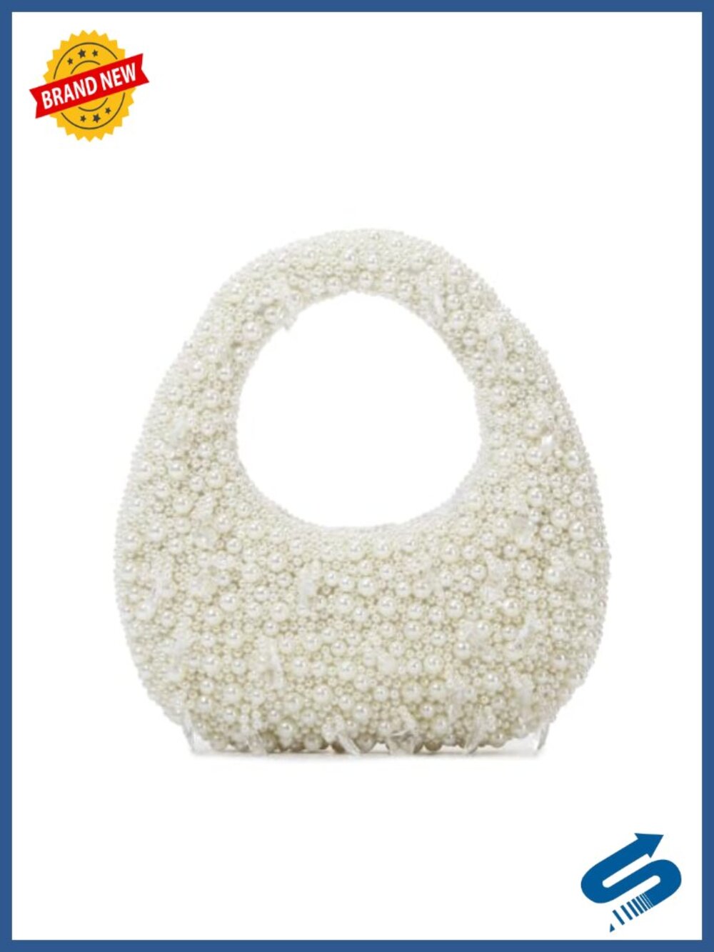 Pearl Clutch Purse Mini Evening Bag Beaded Handbag for Party Wedding